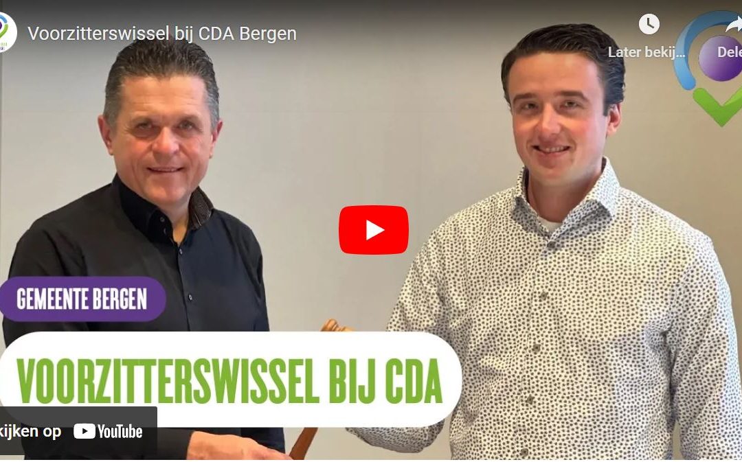 Maak kennis met Koen Jacobs, de nieuwe fractievoorzitter van CDA Bergen.